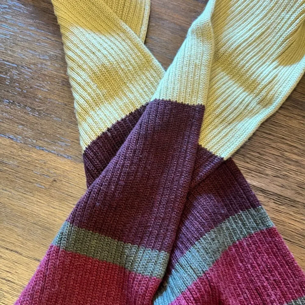 Smartwool Scarf Sport Stripe Black Approximately 70” x 5” winter pink green wool